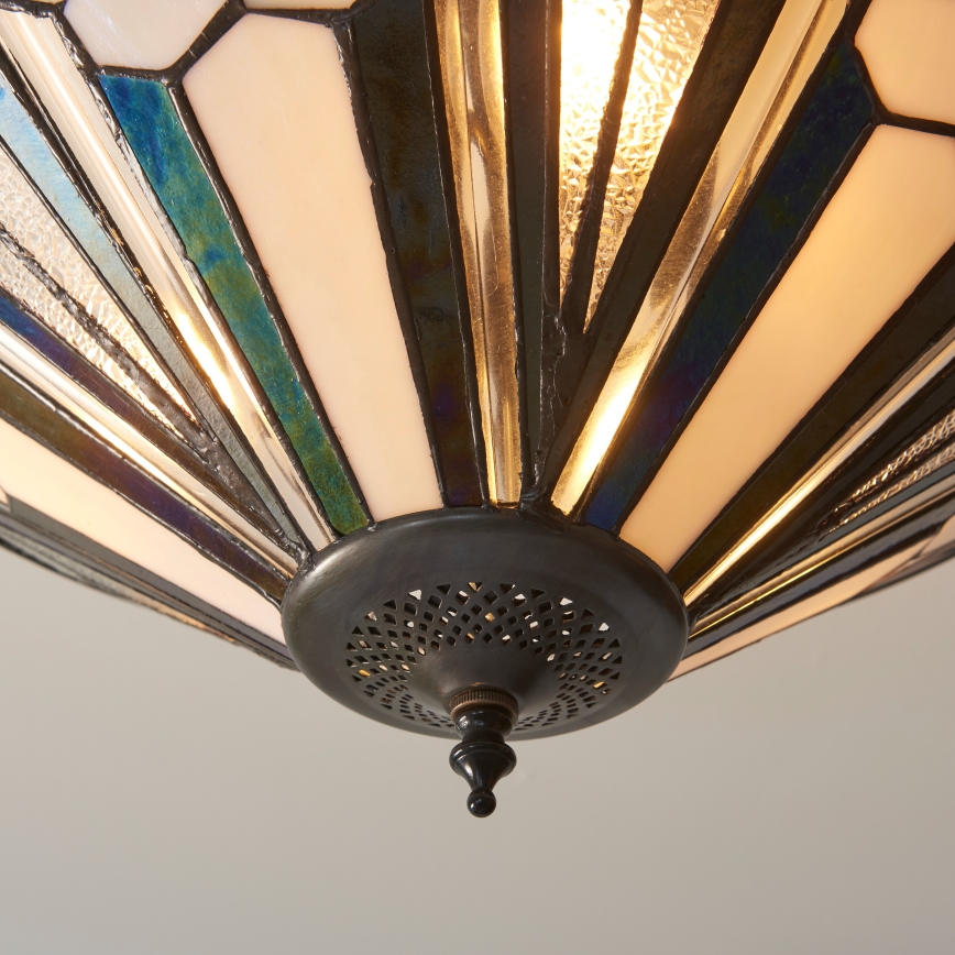 Endon 111895 - Tiffany ASTORIA prigludęs lubinis šviestuvas 3xE27/10W/230V Ø 48 cm