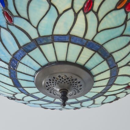 Endon 111899 - Lubinis šviestuvas Tiffany DRAGONFLY 3xE27/10W/230V skersmuo 50 cm