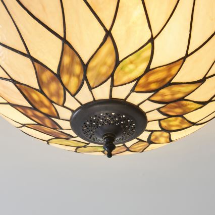 Endon 111906 - Paviršinė Tiffany liustra HUTCHINSON 3xE27/10W/230V, skersmuo 50 cm