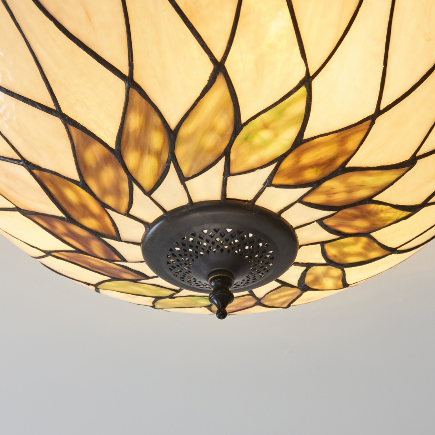Endon 111906 - Paviršinė Tiffany liustra HUTCHINSON 3xE27/10W/230V, skersmuo 50 cm