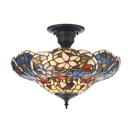 Endon 111915 - Paviršinė liustra Tiffany SULLIVAN 3xE27/10W/230V, skersmuo 40 cm