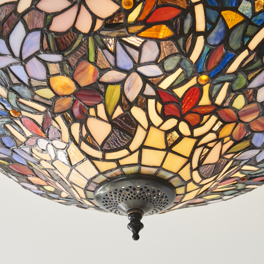 Endon 111915 - Paviršinė liustra Tiffany SULLIVAN 3xE27/10W/230V, skersmuo 40 cm