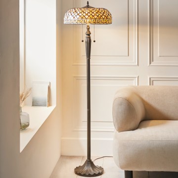 Endon 111921 - Tiffany toršeras MILLE FEUX 2xE27/10W/230V skersmuo 45 cm