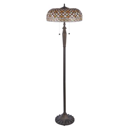 Endon 111921 - Tiffany toršeras MILLE FEUX 2xE27/10W/230V skersmuo 45 cm