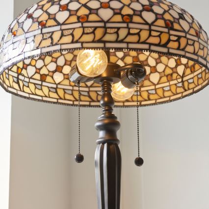 Endon 111921 - Tiffany toršeras MILLE FEUX 2xE27/10W/230V skersmuo 45 cm