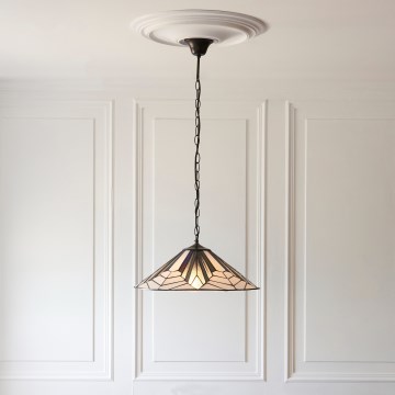 Endon 111922 - pakabinama Tiffany ASTORIA liustra ant grandinės, 3xE27/10W/230V, skersmuo 48 cm