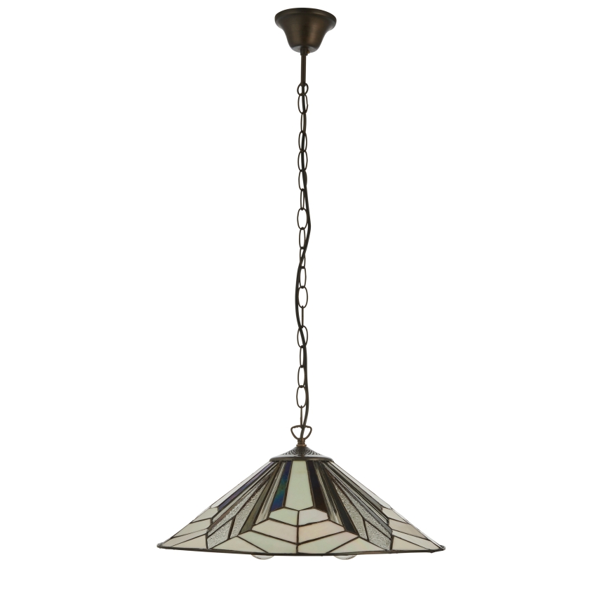 Endon 111922 - pakabinama Tiffany ASTORIA liustra ant grandinės, 3xE27/10W/230V, skersmuo 48 cm