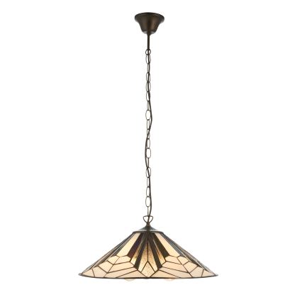 Endon 111922 - pakabinama Tiffany ASTORIA liustra ant grandinės, 3xE27/10W/230V, skersmuo 48 cm