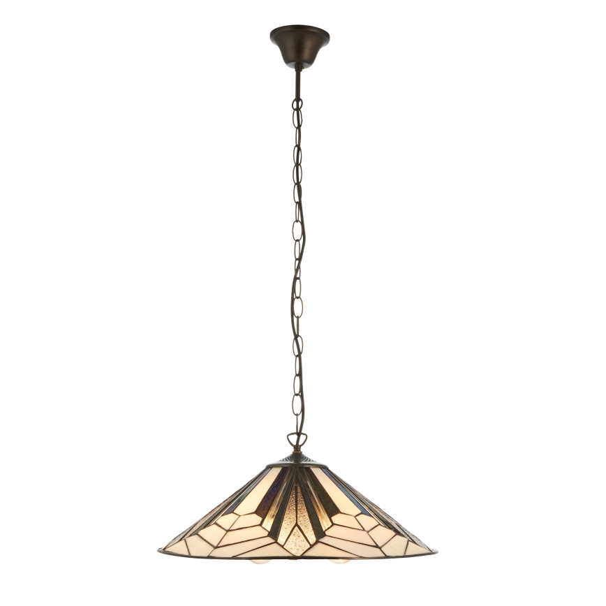 Endon 111922 - pakabinama Tiffany ASTORIA liustra ant grandinės, 3xE27/10W/230V, skersmuo 48 cm