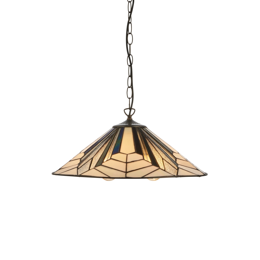 Endon 111922 - pakabinama Tiffany ASTORIA liustra ant grandinės, 3xE27/10W/230V, skersmuo 48 cm