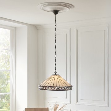 Endon 111961 - Sietynas ant grandinės Tiffany FARGO 3xE27/10W/230V Ø 50 cm