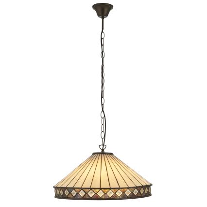 Endon 111961 - Sietynas ant grandinės Tiffany FARGO 3xE27/10W/230V Ø 50 cm