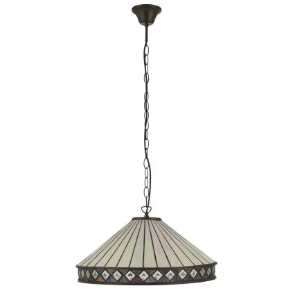 Endon 111961 - Sietynas ant grandinės Tiffany FARGO 3xE27/10W/230V Ø 50 cm