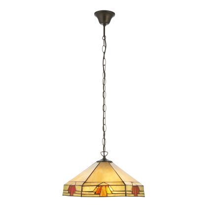 Endon 111989 - Liustra ant grandinės Tiffany NEVADA 3xE27/10W/230V skersmuo 40 cm