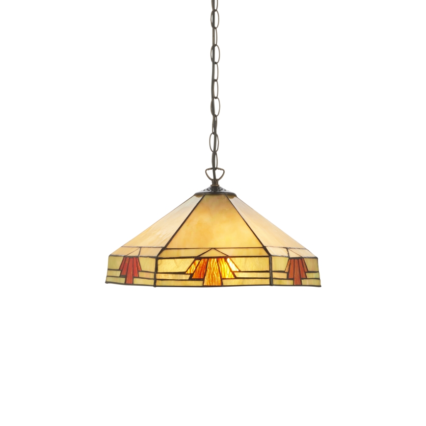 Endon 111989 - Liustra ant grandinės Tiffany NEVADA 3xE27/10W/230V skersmuo 40 cm