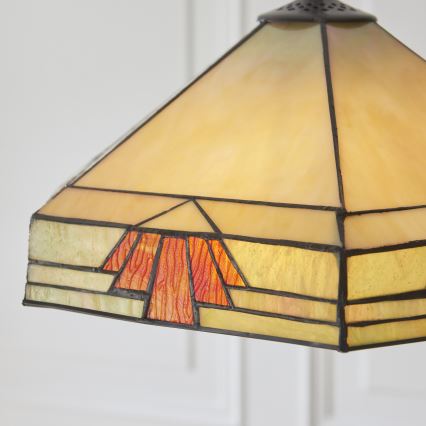 Endon 111989 - Liustra ant grandinės Tiffany NEVADA 3xE27/10W/230V skersmuo 40 cm