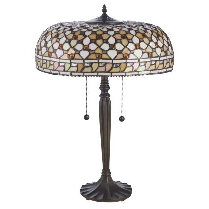 Endon 112178 - stalinis šviestuvas Tiffany MILLE FEUX 2xE14/40W/230V skersmuo 45 cm