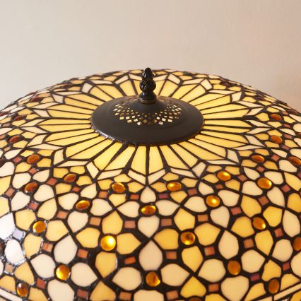 Endon 112178 - stalinis šviestuvas Tiffany MILLE FEUX 2xE14/40W/230V skersmuo 45 cm