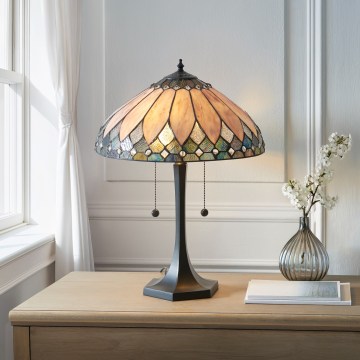 Endon 112183 - Stalinis šviestuvas Tiffany BROOKLYN 2xE14/10W/230V skersmuo 40 cm