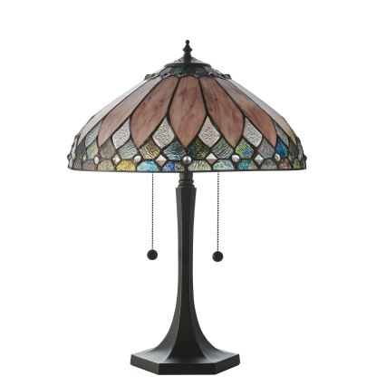 Endon 112183 - Stalinis šviestuvas Tiffany BROOKLYN 2xE14/10W/230V skersmuo 40 cm