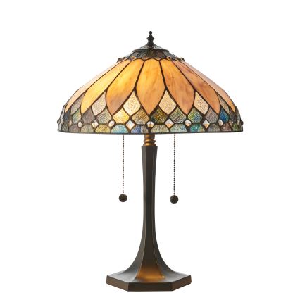 Endon 112183 - Stalinis šviestuvas Tiffany BROOKLYN 2xE14/10W/230V skersmuo 40 cm