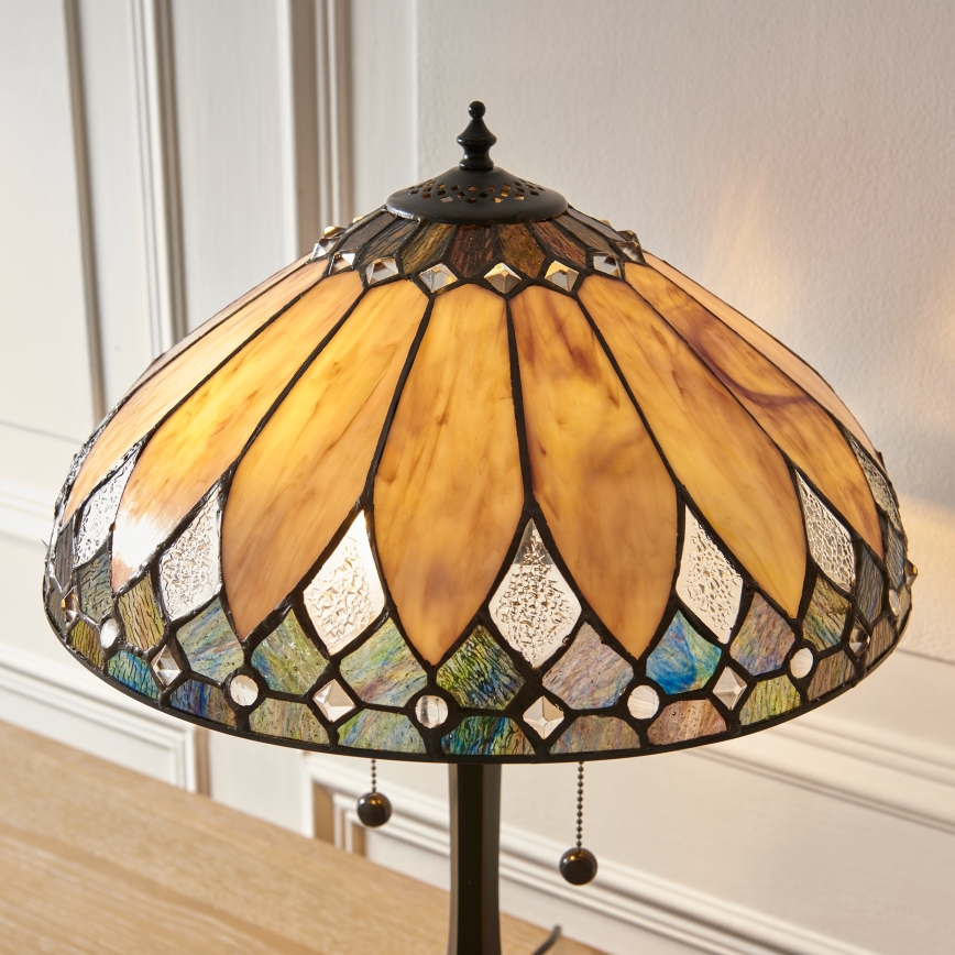 Endon 112183 - Stalinis šviestuvas Tiffany BROOKLYN 2xE14/10W/230V skersmuo 40 cm