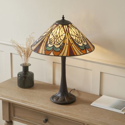 Endon 112185 - Stalo lempa Tiffany HECTOR 1xE27/10W/230V skersmuo 40 cm