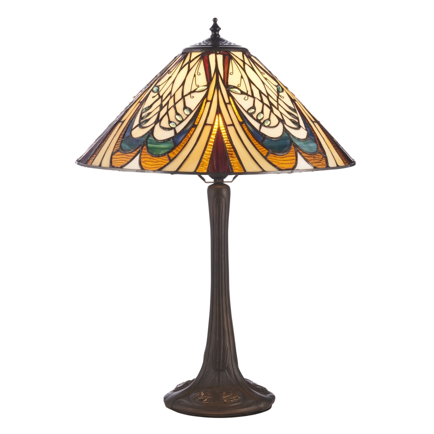 Endon 112185 - Stalo lempa Tiffany HECTOR 1xE27/10W/230V skersmuo 40 cm