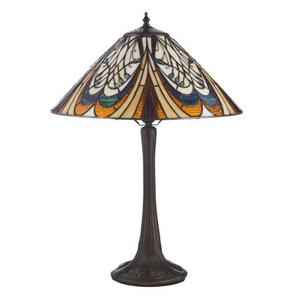 Endon 112185 - Stalo lempa Tiffany HECTOR 1xE27/10W/230V skersmuo 40 cm