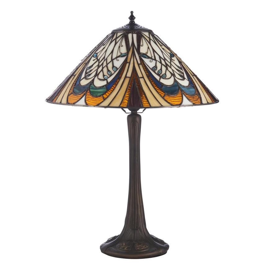 Endon 112185 - Stalo lempa Tiffany HECTOR 1xE27/10W/230V skersmuo 40 cm