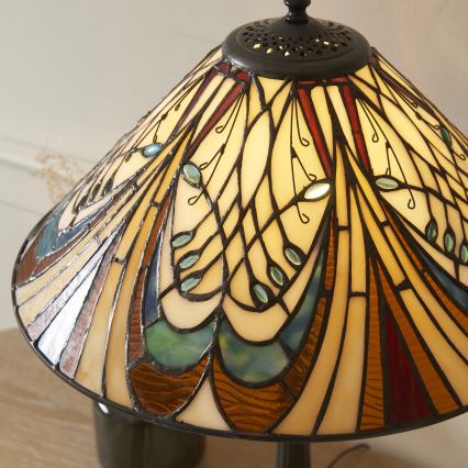 Endon 112185 - Stalo lempa Tiffany HECTOR 1xE27/10W/230V skersmuo 40 cm