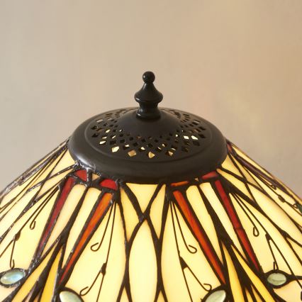 Endon 112185 - Stalo lempa Tiffany HECTOR 1xE27/10W/230V skersmuo 40 cm