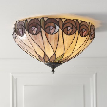 Endon 112188 - Lubinis šviestuvas Tiffany HUTCHINSON 2xE27/60W/230V Ø 40 cm