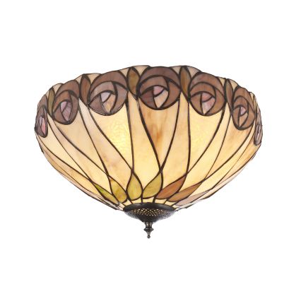 Endon 112188 - Lubinis šviestuvas Tiffany HUTCHINSON 2xE27/60W/230V Ø 40 cm