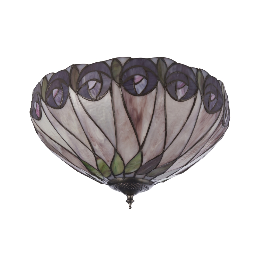 Endon 112188 - Lubinis šviestuvas Tiffany HUTCHINSON 2xE27/60W/230V Ø 40 cm