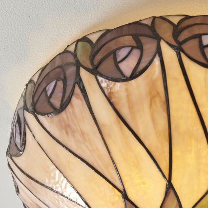 Endon 112188 - Lubinis šviestuvas Tiffany HUTCHINSON 2xE27/60W/230V Ø 40 cm