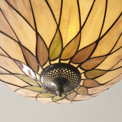 Endon 112188 - Lubinis šviestuvas Tiffany HUTCHINSON 2xE27/60W/230V Ø 40 cm