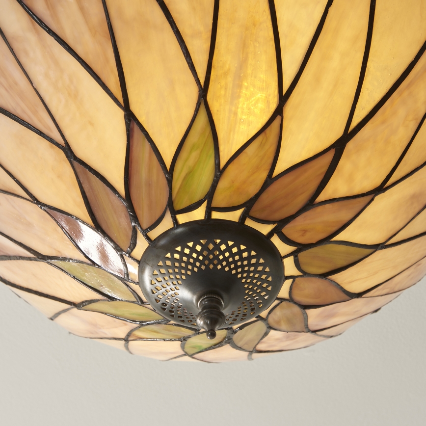 Endon 112188 - Lubinis šviestuvas Tiffany HUTCHINSON 2xE27/60W/230V Ø 40 cm