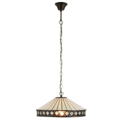 Endon 112196 - Pakabinama liustra ant grandinės Tiffany FARGO 1xE27/60W/230V, skersmuo 41,5 cm