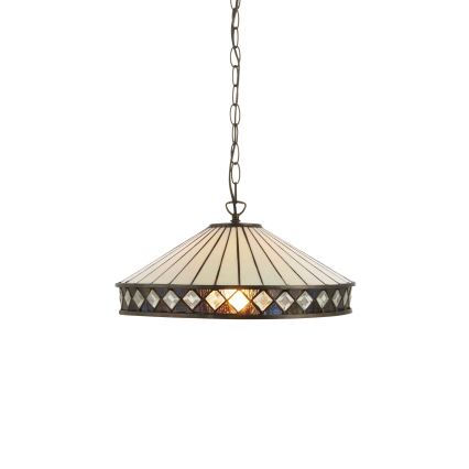 Endon 112196 - Pakabinama liustra ant grandinės Tiffany FARGO 1xE27/60W/230V, skersmuo 41,5 cm