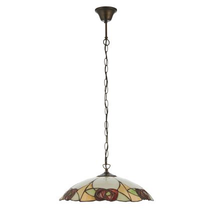 Endon 112197 - Liustra ant grandinės Tiffany INGRAM 1xE27/60W/230V, skersmuo 45 cm