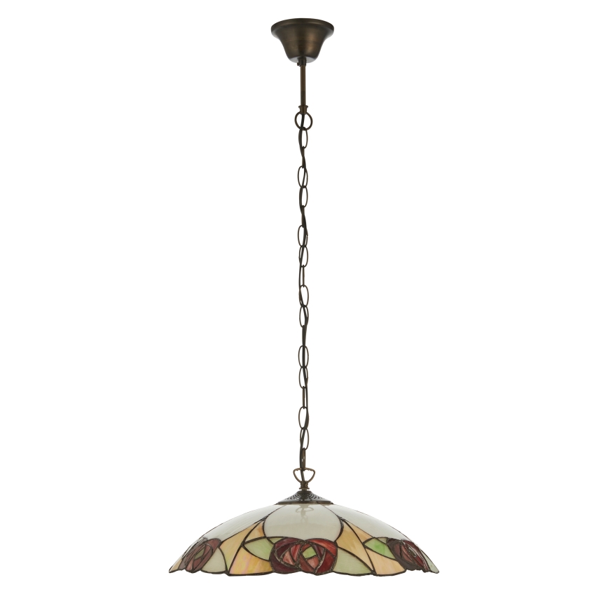 Endon 112197 - Liustra ant grandinės Tiffany INGRAM 1xE27/60W/230V, skersmuo 45 cm