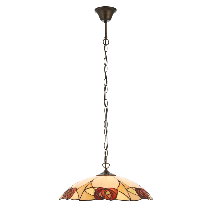 Endon 112197 - Liustra ant grandinės Tiffany INGRAM 1xE27/60W/230V, skersmuo 45 cm