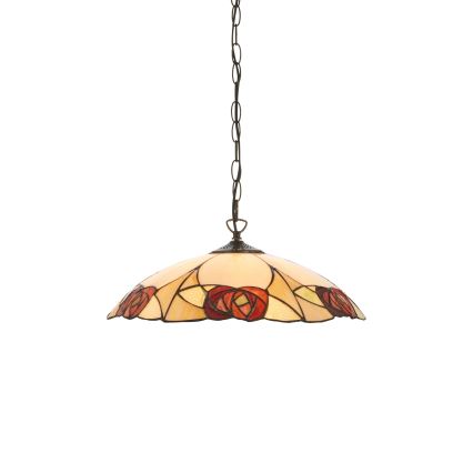 Endon 112197 - Liustra ant grandinės Tiffany INGRAM 1xE27/60W/230V, skersmuo 45 cm