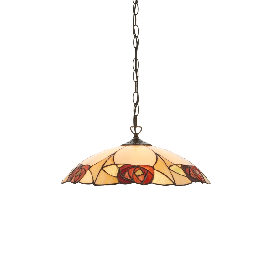Endon 112197 - Liustra ant grandinės Tiffany INGRAM 1xE27/60W/230V, skersmuo 45 cm