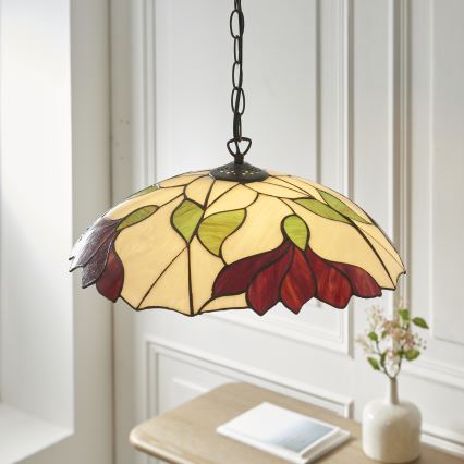Endon 112246 - Pakabinamas šviestuvas ant grandinės Tiffany BOTANICA 1xE27/60W/230V Ø 45 cm