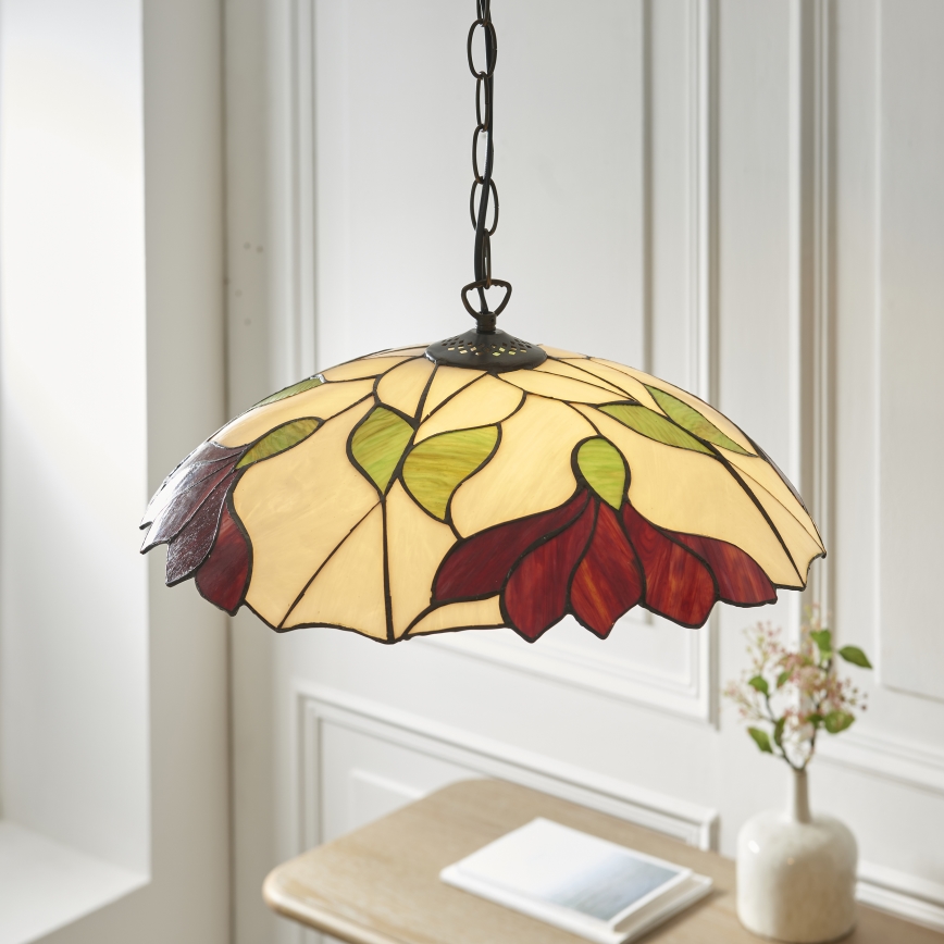 Endon 112246 - Pakabinamas šviestuvas ant grandinės Tiffany BOTANICA 1xE27/60W/230V Ø 45 cm