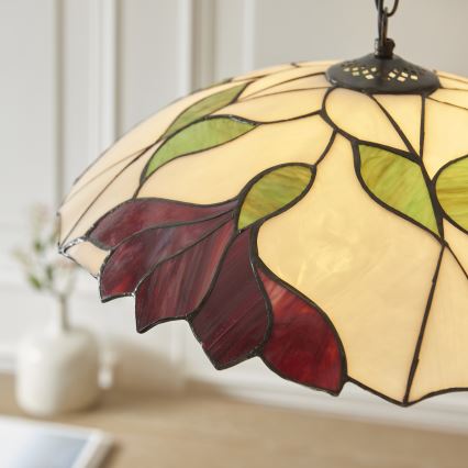 Endon 112246 - Pakabinamas šviestuvas ant grandinės Tiffany BOTANICA 1xE27/60W/230V Ø 45 cm