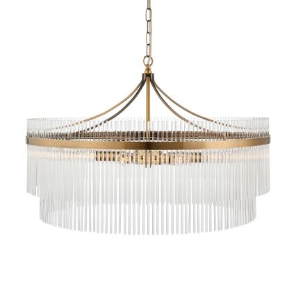 Endon 112574 - Pakabinama liustra su grandine MARIETTA GRAND 7xE14/7W/230V žalvarinė/skaidri