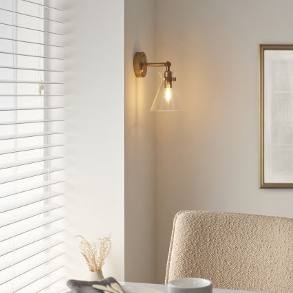 Endon 112861 - Sieninis taškinis šviestuvas HARLOW 1xE14/7W/230V auksinis